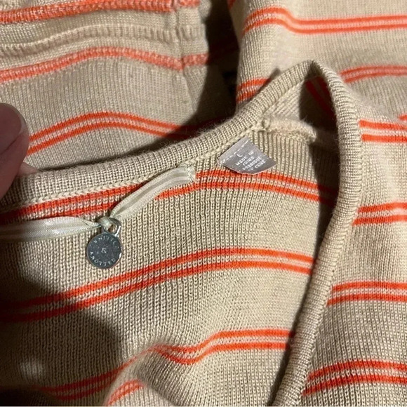 Anthropologie Knitted and Knotted Knit Elodie Striped Sweater Dress Scoop Neck - Picture 11 of 12